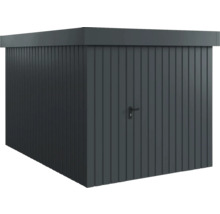 Kovový zahradní domek s dveřmi a rukojetí