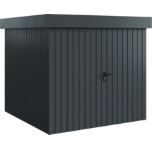 Kovová zahradní skříňka s dvířky a rukojetí