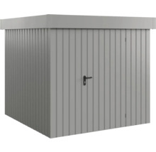 Kovová zahradní bouda s dveřmi a rukojetí