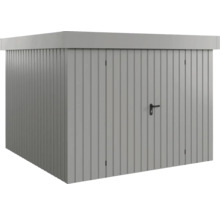 Kovová zahradní skříň s dveřmi a rukojetí