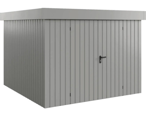 Kovová zahradní skříň s dveřmi a rukojetí