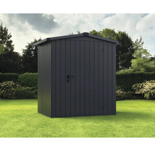 Kovová zahradní skříň na trávníku