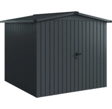 Kovová zahradní bouda s dveřmi a střechou