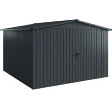 Kovový zahradní domek s pultovou střechou pro uložení zahradního nářadí a nástrojů