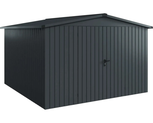 Kovový zahradní domek s pultovou střechou pro uložení zahradního nářadí a nástrojů