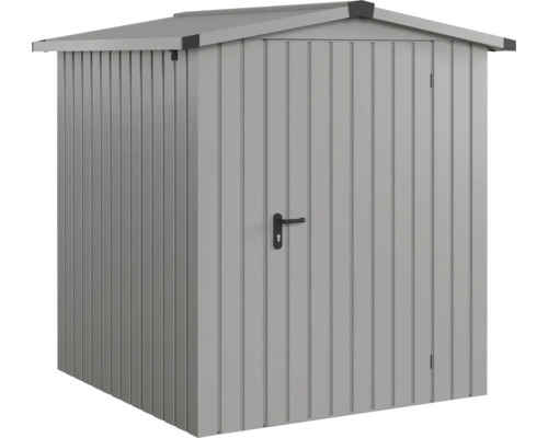 Kovový zahradní domek s dveřmi pro uložení zahradního nářadí a nástrojů