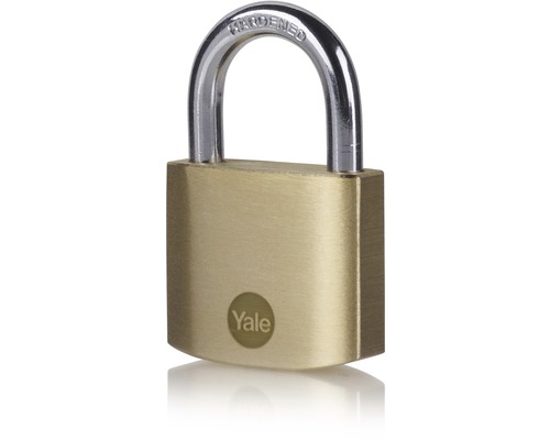 Visací zámek s tvrzeným třmenem a logem Yale