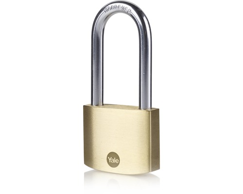 Visací zámek s tvrzeným třmenem a logem Yale