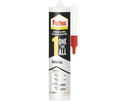 Lepidlo montážní Pattex One for all - Crystal 290g Pattex univerzální lepidlo a tmel v kartuši
