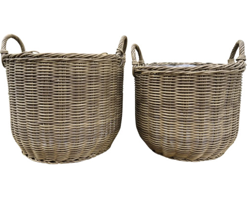 Dva proutěné koše s držadly