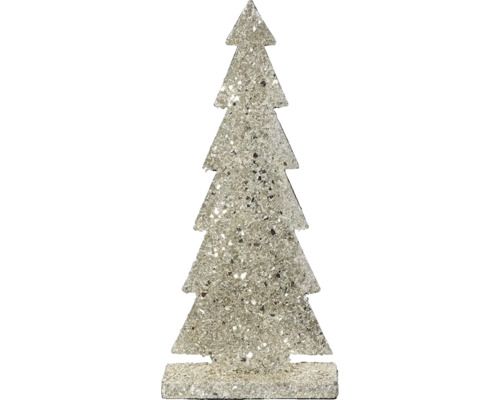 Dekorativní třpytivý vánoční stromek z kameniny