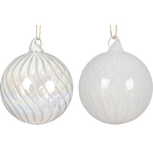 Dvě skleněné vánoční koule se závěsem
