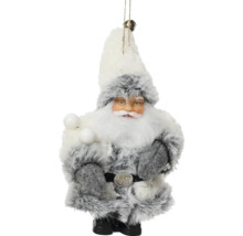Vánoční ozdoba na stromek Santa Claus se sněhovými koulemi k zavěšení