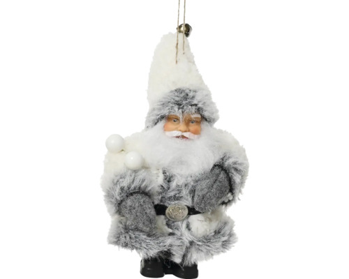 Vánoční ozdoba na stromek Santa Claus se sněhovými koulemi k zavěšení