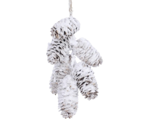 Dekorativní šišky s sněhem pro vánoční dekorace