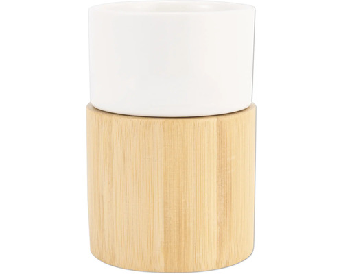 Květináč z keramiky a bambusu