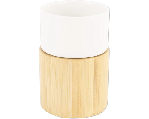 Dávkovač mýdla z bambusu a keramiky