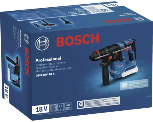 Balení akumulátorového vrtacího kladiva Bosch GBH 18V-18 X