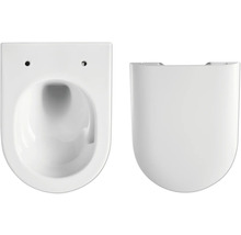 Závěsný hlubokosplachovací klozet z sanitární keramiky se sedátkem