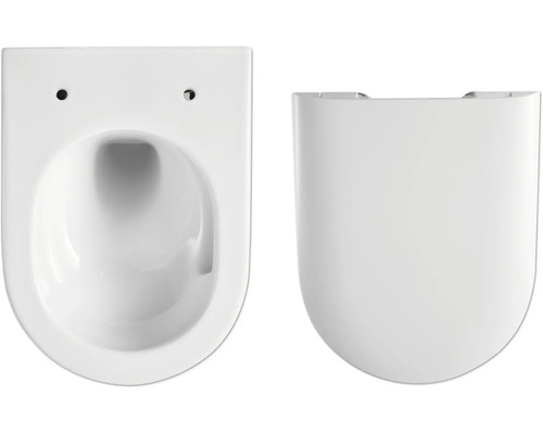 Závěsný hlubokosplachovací klozet z sanitární keramiky se sedátkem