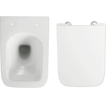 Závěsný klozet s hlubokým splachováním s WC sedátkem