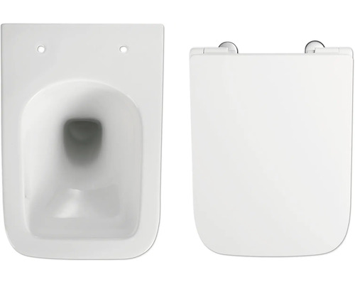 Závěsný klozet s hlubokým splachováním s WC sedátkem