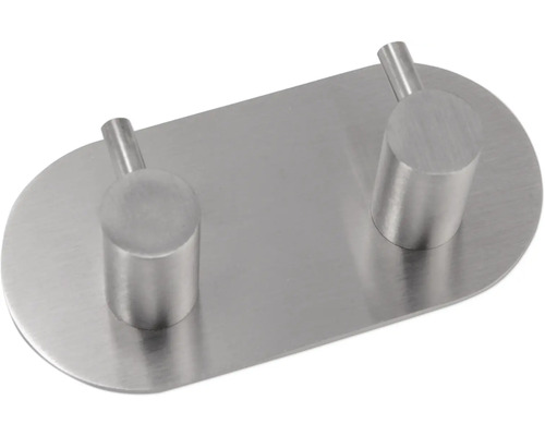 Dvojitý kovový háček na oděvy pro montáž na stěnu