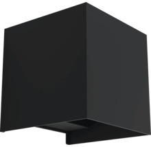 Černé krychlové nástěnné svítidlo pro interiér