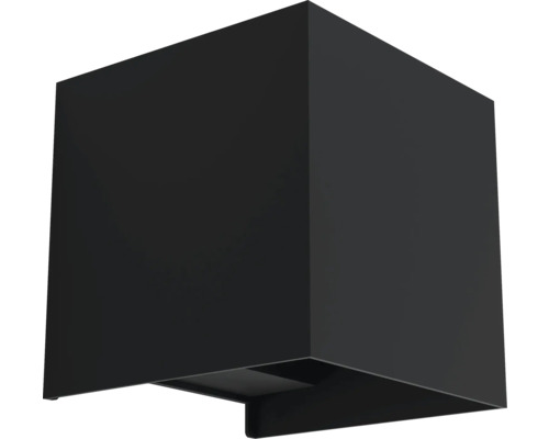 Černé krychlové nástěnné svítidlo pro interiér