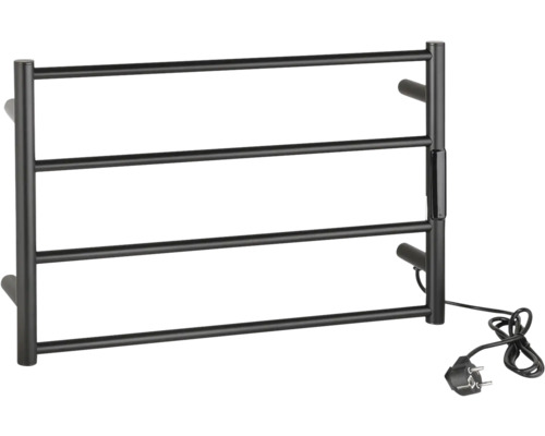Elektrický sušák na ručníky Bemeta žebřík 37x56 cm 63 W černá matná matné Elektrický sušák ručníků se třemi žebry