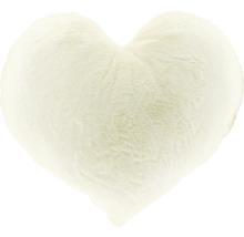 Dekorační polštář ve tvaru srdce z umělé kožešiny