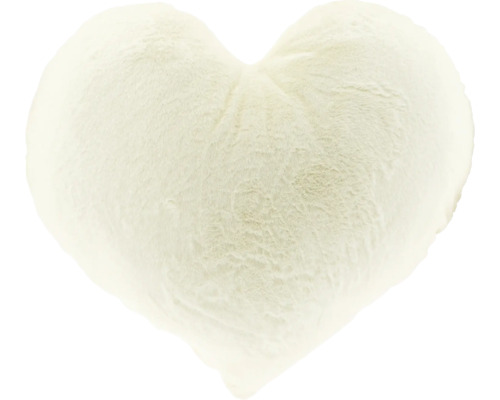 Dekorační polštář ve tvaru srdce z umělé kožešiny