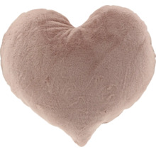 Dekorační polštář ve tvaru srdce z plyše