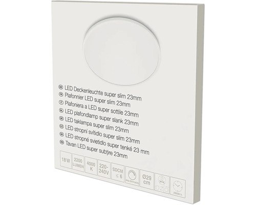 Balení LED stropního svítidla, super slim, 23 mm