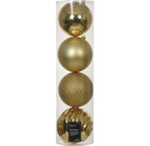 Čtyři nerozbitné vánoční koule v různém provedení v jednom balení