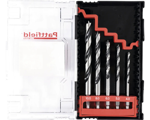Sada Forstnerových vrtáků v průhledné plastové krabičce