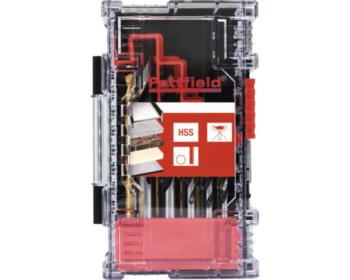 Sada vrtáků Pattfield v průhledné krabičce