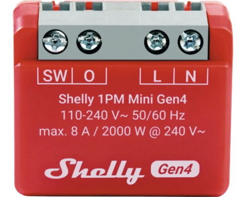 Chytrý spínač Shelly 1PM Mini Gen4