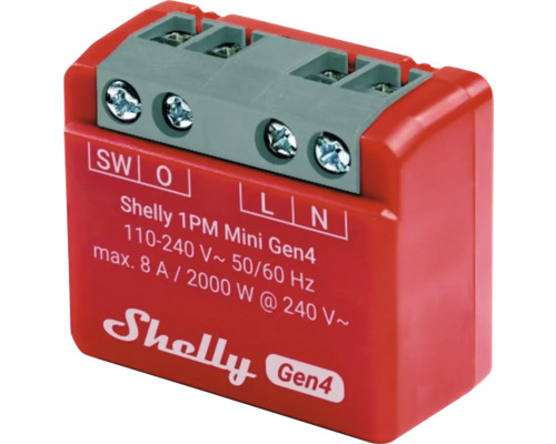 Shelly 1PM Mini Gen4 relé pro měření energie
