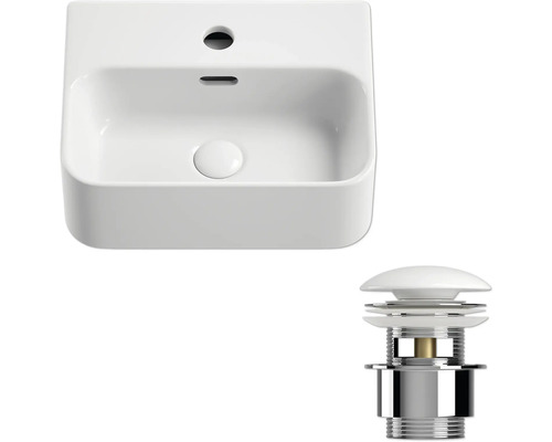 Keramické umyvadlo s odtokovou soupravou