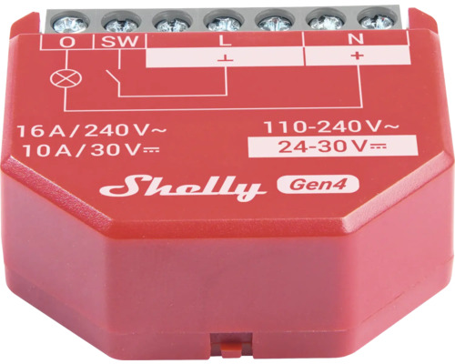 Relé Shelly Gen4 pro elektroinstalaci