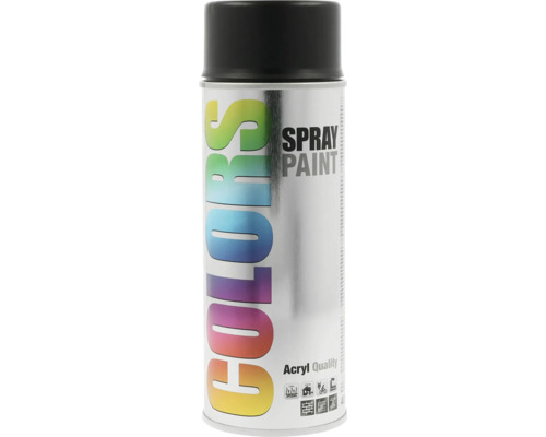 Akrylový lak ve spreji COLORS RAL9005 černý matný 400 ml