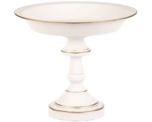 Bílá patrová mísa se zlatými akcenty