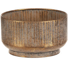 Dekorativní květináč s žebrovanou strukturou