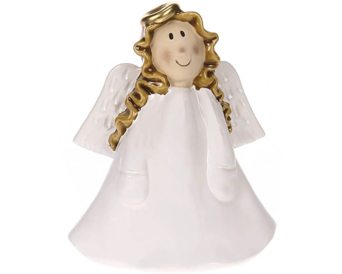 Figurka vánočního anděla se svatozáří a křídly