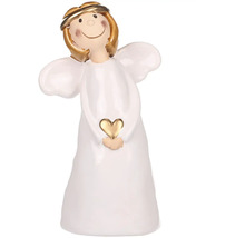 Vánoční anděl dekorativní figurka se srdcem
