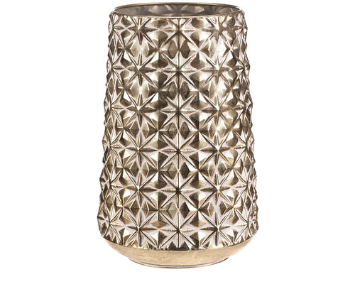 Kovový obal na květináč 1/2 větší 23x38 cm Dekorativní váza s geometrickým vzorem