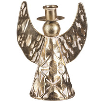 Kovový svícen na čajovou svíčku anděl