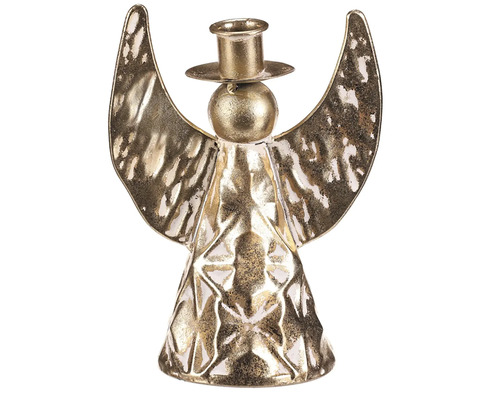 Kovový svícen na čajovou svíčku anděl