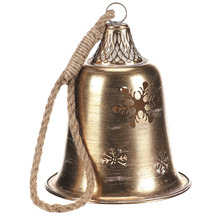 Zvonek se závěsem na provázku a vzorem sněhové vločky